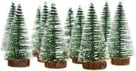 🎄 hagao mini snow frost trees: 10 pcs of tabletop trees for diy christmas decor and diorama models логотип