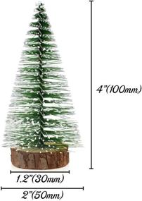 img 3 attached to 🎄 Hagao Mini Snow Frost Trees: 10 Pcs of Tabletop Trees for DIY Christmas Decor and Diorama Models