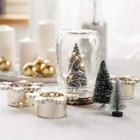 img 1 attached to 🎄 Hagao Mini Snow Frost Trees: 10 Pcs of Tabletop Trees for DIY Christmas Decor and Diorama Models