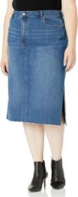 img 1 attached to Drop Womens Side Denim Skirt