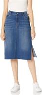 drop womens side denim skirt logo