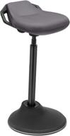 songmics adjustable ergonomic standing stool - 23.6-33.3 inches - swivel balance chair - gray uosc02gy logo