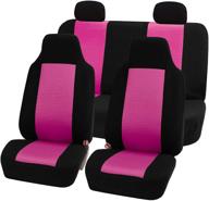 🚗 fh group fb102pink114-avc classic full set high back seat covers - pink/black, fits most car, truck, suv, or van logo