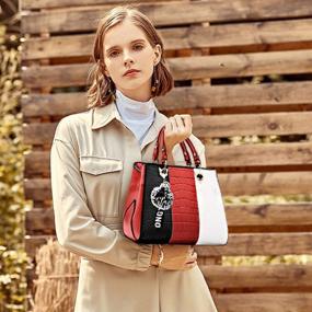 img 3 attached to 👜 Linno Fashion Crocodile Handbags - Stylish Shoulder Women's Handbags & Wallets for Totes