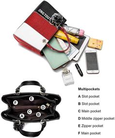 img 1 attached to 👜 Linno Fashion Crocodile Handbags - Stylish Shoulder Women's Handbags & Wallets for Totes