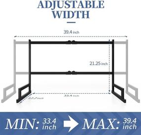 img 3 attached to Adjustable Length 2-Tier Over-The-Sink Dish Drying Rack - Kitsure Multifunctional Stainless Steel Dish Rack, Space-Saving Design for Over-Sink Use