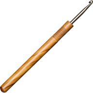 добавить крючок для вязания из оливкового дерева addi 4.5 мм: превосходный коричневый крючок для рукоделия логотип