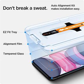 img 2 attached to ✨ Стеклянная защитная пленка Spigen Tempered Glass для iPhone 11 / XR [6.1 дюймов] - 2 шт. [Glas.tR EZ Fit] [Дружелюбная к чехлам]