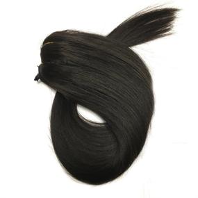 img 2 attached to Black Extensions Human Natural Straight