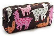 🦙 llama pencil case: large capacity canvas pen bag, perfect stationery & makeup organizer (llama design) logo