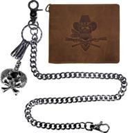 🤠 men's western cowboy accessories by abc story - genuine leather collection logo