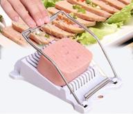 🔪 stainless steel spam slicer luncheon meat cutter - durable egg, fruit, and soft food slicer - cheese and sushi cutter - canned meat cutting machine with 10 wires - stainless steel kitchen splitter logo