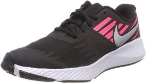 img 4 attached to 👧 Nike Star Runner Sneaker for Girls - Big Kid Black Silver Pink