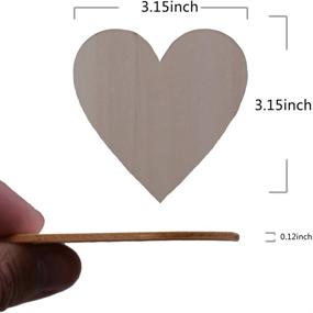 img 3 attached to 🔨 Kansoo 50PCS 3.15Inch Wooden Love Hearts Crafts Decor Arts & Crafts Projects, Ornaments, Wedding Table Scatter Decoration