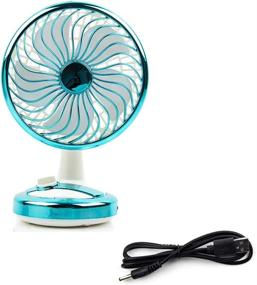 img 3 attached to TOYSERY Mini Desk Fan: Small 6 Blades, Rechargeable & Portable with USB, Ideal for Home Office, Bedroom, and Travel