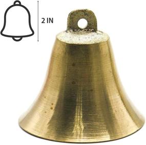 img 3 attached to 🔔 Vintage Brass Hanging Bell Set of 2 - 2 Inches Tall with Clear Ring for DIY Crafts, Home & Garden Decor, Christmas Tree Decoration - Elephant, Cow, Horse, Sheep, Dog, Camel Bells