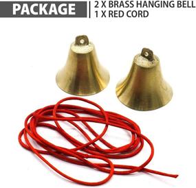 img 1 attached to 🔔 Vintage Brass Hanging Bell Set of 2 - 2 Inches Tall with Clear Ring for DIY Crafts, Home & Garden Decor, Christmas Tree Decoration - Elephant, Cow, Horse, Sheep, Dog, Camel Bells
