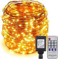 er chen 165ft led string lights - 500 starry lights on 50m copper wire string lights with power adapter and remote control (warm white) logo