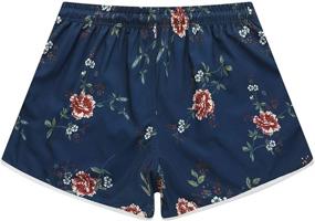 img 3 attached to Navy Women's Swimwear: Stylish SUNDAY ROSE Shorts with Pockets - Ideal for Swimsuits & Cover-Ups