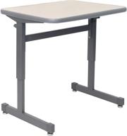 📚 smith system 01650clnpltplt silhouette single student desk: classic laminate, platinum edge логотип