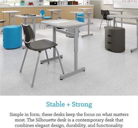 img 2 attached to 📚 Smith System 01650CLNPLTPLT Silhouette Single Student Desk: Classic Laminate, Platinum Edge