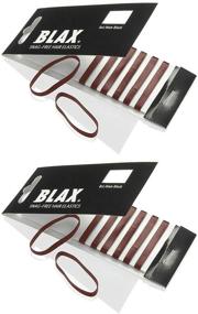 img 1 attached to 💪 Blax BROWN Hair Elastics 4mm, 8 count (2-pack) - Durable and Secure Hold for Brown Hair