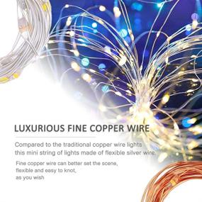 img 1 attached to 🔌 Waterproof LED String Lights, 2-Pack 20ft 60 LED Fairy Lights for Festival Decorations, Crafting, Battery Powered Copper Wire Starry String Lights (Warm White)