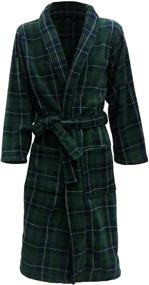 img 1 attached to 🧥 Stay Warm and Stylish with the John Christian Fleece Green Tartan