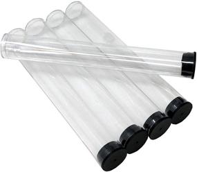 img 4 attached to 📦 Prestige Import Group 80ml Clear Plastic Empty Storage Tubes - Interior Diameter 7/8" - Flat Bottom - Set of 10 with Press Fit Black Caps