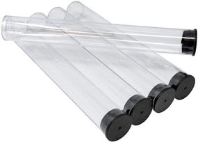img 1 attached to 📦 Prestige Import Group 80ml Clear Plastic Empty Storage Tubes - Interior Diameter 7/8" - Flat Bottom - Set of 10 with Press Fit Black Caps