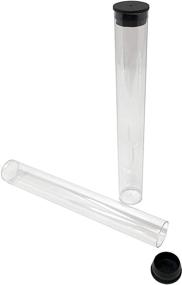img 3 attached to 📦 Prestige Import Group 80ml Clear Plastic Empty Storage Tubes - Interior Diameter 7/8" - Flat Bottom - Set of 10 with Press Fit Black Caps