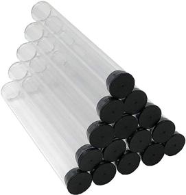 img 2 attached to 📦 Prestige Import Group 80ml Clear Plastic Empty Storage Tubes - Interior Diameter 7/8" - Flat Bottom - Set of 10 with Press Fit Black Caps