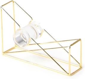 img 3 attached to Gold Wire Metal Desktop Tape Dispenser by U Brands - Model 898U06-48