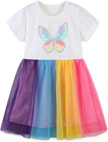 img 4 attached to 🦄 Whimsical Unicorn-themed Summer Sleeve Birthday Clothes for Girls - Fun and Fashionable!