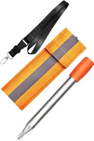 img 4 attached to 🔥 Kasego Retractable Fire Tube with Blowing Mouth Sheath - 31.50 inch Length, Reflective Belt, Lanyard Storage Bag