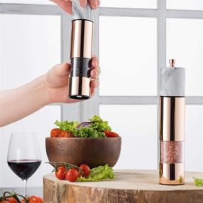 img 2 attached to 🧂 MITBAK Salt and Pepper Grinder Set with Adjustable Coarseness and Ceramic Mechanism - Easy-to-Use Mills, Unique Kitchen Gadgets and Tools Packaged in a Stunning Gift Box