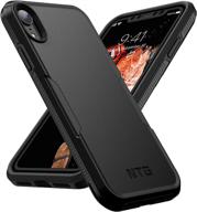 📱 ntg [1st generation] iphone xr case: heavy-duty tough rugged design for slim & shockproof protection (6.1 inch) logo