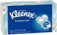 🤧 kleenex trusted care everyday facial tissues, flat box, 160 count - 1 pack logo