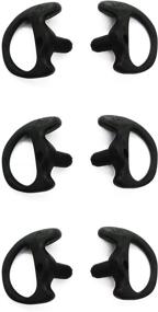 img 4 attached to 🎧 WODASEN Replacement Earmold Earpiece - Set of 3 Universal Ear Molds for Two Way Walkie Talkie Air Acoustic Headset (Black Color, Size M)