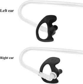 img 2 attached to 🎧 WODASEN Replacement Earmold Earpiece - Set of 3 Universal Ear Molds for Two Way Walkie Talkie Air Acoustic Headset (Black Color, Size M)