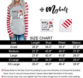 img 2 attached to 🎅 Women's Christmas T-Shirt: Baby It's Cold Outside - Plaid Splicing Snowman Blouse Tops for Xmas Gift