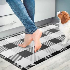 img 4 attached to 🏠 Улучшите комфорт и безопасность с EARTHALL Кухонным ковриком - водонепроницаемым, антифатическим половым ковриком для кухни, дома, офиса и ещё больше!