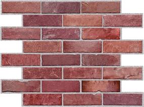 img 4 attached to 🧱 Retro-Art 3D Wall Panels: Faux Red Brick, Pack of 10, PVC, 17.5" x 23.75" - Enhance Your Space with 28.86 sq.ft. (570TG)