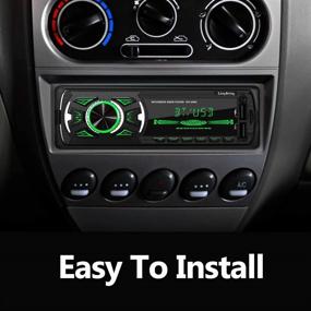 img 3 attached to 🚗 SjoyBring Bluetooth Car Stereo: Wireless SWC Remote, Phone Charging, Hands-Free Calling, USB/TF Card/Aux-in/FM Radio, 7 Color Backlight!