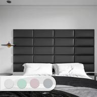 🖼️ art3d peel and stick headboard for full and queen - black (9 panels, 9.84" x 23.62"), 3d soundproof wall panels, upholstered wall panel логотип