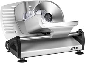 img 4 attached to 🔪 Powerful and Safe Electric Meat Slicer with Stainless Steel Blade | Adjustable Thickness | Child Lock | Easy to Clean | 150W