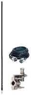 aries automotive 10822 cb radio antenna kit - single 4' foot, 500 watt - mirror mount and coax included (black) logo