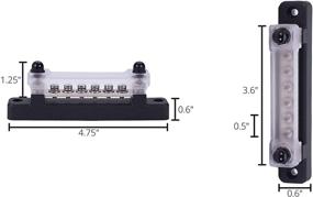 img 1 attached to ⚡ Powerful 150A Bus Bar Kit with Cover, Terminals & Heat Shrink – Ideal for Automotive and Marine Use