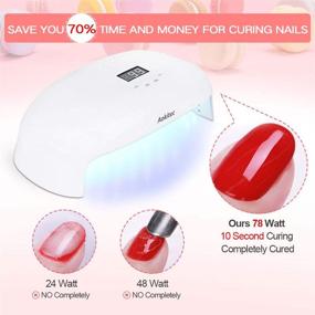 img 2 attached to Aokitec 78W UV LED Nail Lamp: Fast & Efficient Gel Polish Dryer with 4 Timer Settings - Perfect for Home and Salon Use