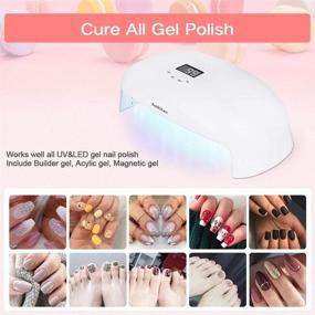 img 3 attached to Aokitec 78W UV LED Nail Lamp: Fast & Efficient Gel Polish Dryer with 4 Timer Settings - Perfect for Home and Salon Use